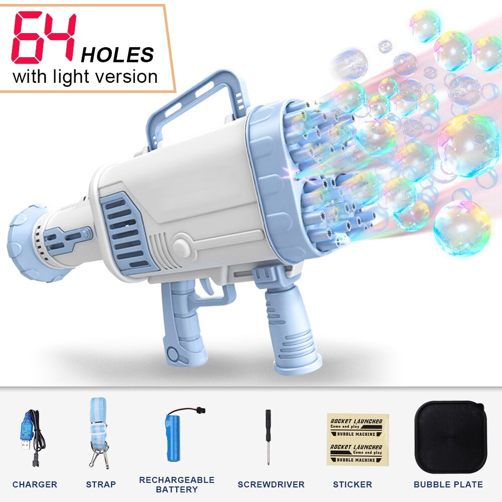64-Holes Gatling Bubble Guns For Kids 64-Holes Gatling Bubble Guns For Kids